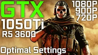 Call of Duty: Warzone | GTX 1050 Ti + Ryzen 5 3600 | Optimal Settings | 1080p 900p 720p