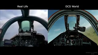 DCS World  vs  Real Life - SU-25 firing rockets and flying low