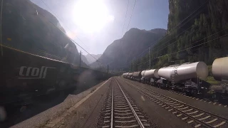 Train through the Austrian Alps - Driver's view