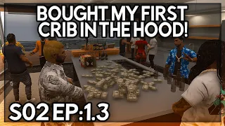 Episode 1.3: BUYING MY FIRST CRIB IN THE HOOD! | GTA RP | GrizzleyWorld WHITELIST