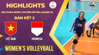 HIGHLIGHTS I Vietnam vs Indonesia | Semi-final 2 | Women's Volleyball - SEA Games 32