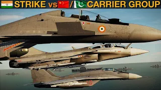 Indian Brahmos Missile Strike vs China/Pakistan Carrier Group (Naval 34a) | DCS WORLD