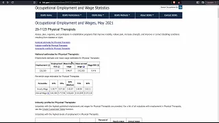 How much money $$$ do physical therapists make in 2022-23?