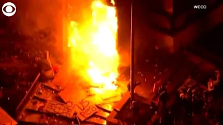 WEB EXTRA Minneapolis Police Precinct Set On Fire By Protesters