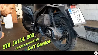 SYM Jet14 200   12 000km Service Ep3 CVT Service