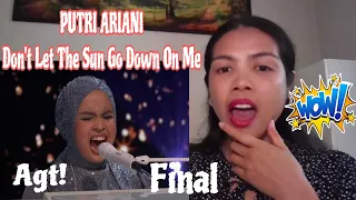 PUTRI ARIANI - Don't Let The Sun Go Down On Me - AGT - FINAL | REACTION #putriariani