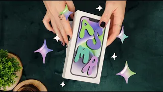 iPhone 14 ✨ASMR✨ Unboxing 💜 soft spoken, tapping, tracing, brushing