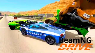 Realistic Police Chases -  Cars vs Police - Car Crashe Game | BeamNG drive #84