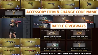 ACCESSORY ITEM & CHANGE CODE NAME RAFFLE GIVEAWAYS CROSSFIRE 3.0 PH