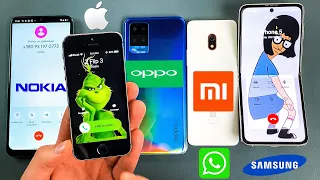 Galaxy Z Flip3 Call to Xiaomi Qin f22 + Nokia G31 + iPhone 5S + OPPO A54 WhatsApp & Incoming Call
