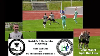 Kreisliga: Sensationeller Seitfallzieher! Sportfreunde Bad Ems vs. SG Rheinhöhen Dahlheim II