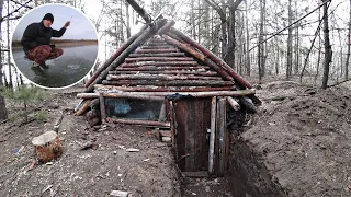 ПЕРВАЯ ЗИМНЯЯ РЫБАЛКА | ЗАКРЫЛ ЩЕЛИ В ЗЕМЛЯНКЕ