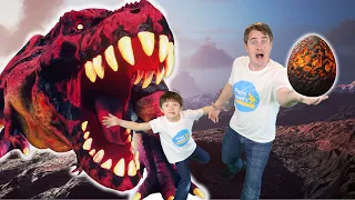 Lava Baby T rex Egg Hunt! | Educational Dinosaur Videos for Kids