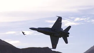 Axalp 2023 Spectacular Swiss Airforce F/A-18 Flight Maneuvers in breathtaking Mountain Scenery