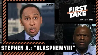 'BLASPHEMY' ❗ Stephen A.'s reaction to Booger comparing the Rams to KD's Warriors | First Take