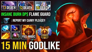 ULTIMATE MID LANE Ember Spirit Insane Burn DPS Radiance & 15 Minute Godlike Full Magic Build Dota 2