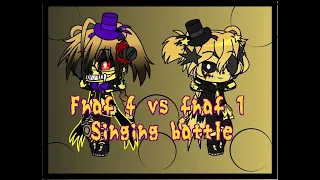 FnaF 4 vs FnaF 1// Singing battle//Warning flashing Lights// Foxy vs nightmare foxy