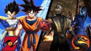 MUGEN Battle #2 Goku and Vegeta (Choujin) VS Scorpion and Sub Zero (Super Dragon Ball Heroes Mugen)