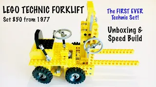 Lego Technic Forklift 850 from 1977 - Unboxing and Speed Build | The FIRST EVER Technic Set!