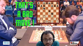 Nakamura blunders as early as move no.6 against Carlsen | Tata Steel Chess India 2019