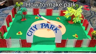 how to make park model || working park project for school || park making diy