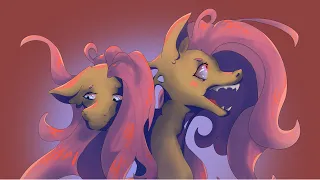 Two sides of Fluttershy - mlp Speedaint