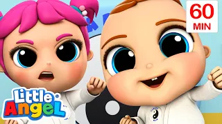 Baby John Learns Karate | Little Angel - Sports & Games Cartoons for Kids