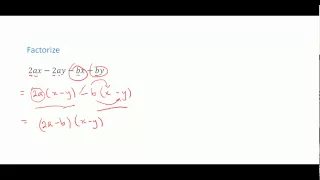 CSEC Maths - Algebra - Factorizing by grouping