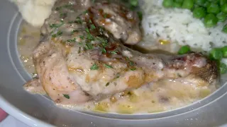 How To Bake Creamy Chicken| Leg Quarters Smothered In Mushroom Soup #fyp #subscribe #youtube #easy