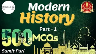Modern History - Best 500 MCQs || Part 1 (1-100) || By Sumit Puri for SSC CGL JKSSB JKPSC
