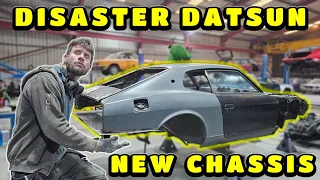 Restoring The Disaster Datsun - New Chassis Rails