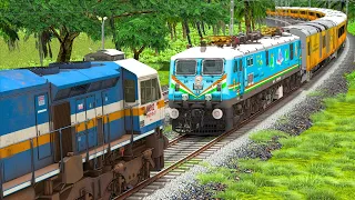 WDP4D Rescue WAP7 TEJAS EXPRESS TRAIN | BUMPY RAILROAD | Train Simulator | Railworks 3 | NTG GAMING