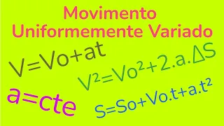 MOVIMENTO UNIFORMEMENTE VARIADO (MUV)