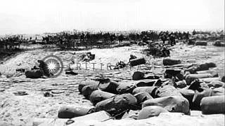 US troops capture Roi-Namur island in Kwajalein Atoll, Marshall Islands during th...HD Stock Footage