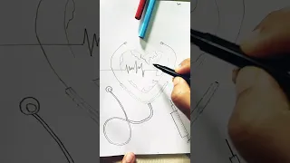 National Doctors Day Drawing | Doctors Day Status | How to Draw Doctors Day Poster | #shorts