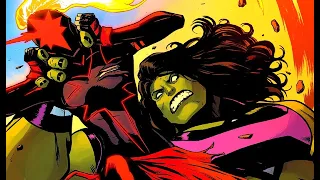 Captain Marvel Defeats She-Hulk & Captain America Yields Without a Fight