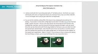 Ford 6.7 Powerstroke Amsoil BMK28 Bypass Filter Installation Tips