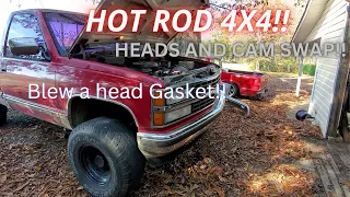 1990 Chevy 4wd gets a heads and cam swap. Hot rod 4x4!! Part 1