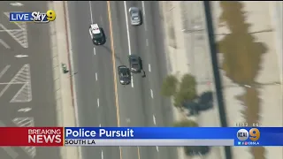 Suspect Sideswipes Driver During South LA Pursuit