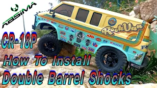 Rock van CR-18P How to install SCX24 43mm double barrel shocks #cr-18p #rccrawler