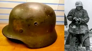 Original WW2 German Waffen SS Combat Helmet Found At Garage Sale