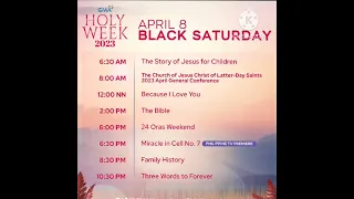 GMA Holy Week 2023 Black Saturday Schedules Plug (April 8, 2023)