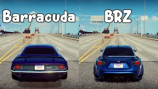 NFS Heat: Plymouth Barracuda vs Subaru BRZ Premium - Drag Race