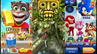 Talking Tom Gold Run Vs Temple Run 2 Lost Jungle Vs Sonic Dash 2 Sonic Boom - Endless Run Gameplay