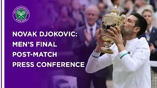 Novak Djokovic Men's Final Press Conference  | Wimbledon 2021