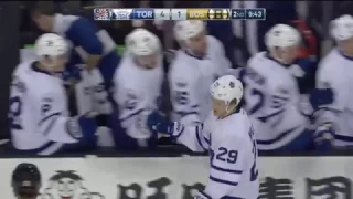 William Nylander's first career NHL hat trick (ALL GOALS) 2/5/2017