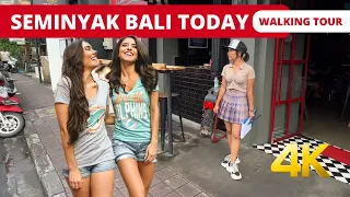 🇮🇩 BALI SEMINYAK TODAY | 4K Walking Tour along main streets in Bali Travel Vlog | Bali 2023