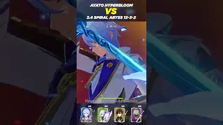 Genshin Impact - Ayato Hyperbloom VS 3.4 Spiral Abyss 12-3-2