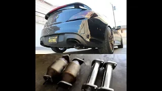 Genesis coupe muffler delete & test pipes  vs. muffler delete & stock cats.