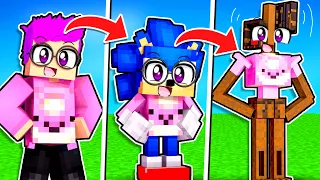 MINECRAFT, But You Can SHAPESHIFT Into ANY CHARACTER! (LANKYBOX TURNS INTO LUCA, SONIC, & MORE!)